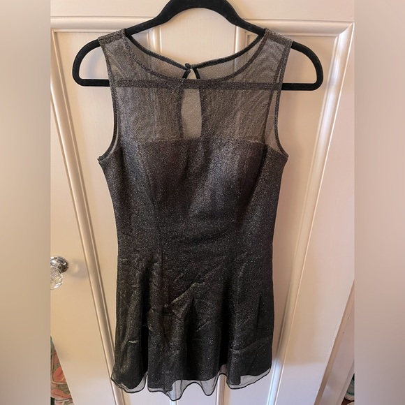 Aiden Gold Glitter Fit and Flare Party Mini Dress Size 10 - Picture 3 of 10